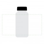 rundum auf transparente Flasche