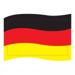 mittig auf Flagge