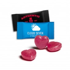 Herzbonbons im Flowpack