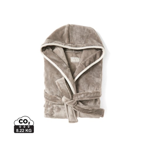 VINGA Louis luxury plush RPET robe size L-XL, grey