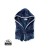 VINGA Louis luxury plush RPET robe size L-XL, navy