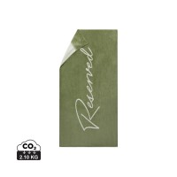 Vinga Lounge chair towel. green, beige