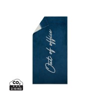 Vinga Lounge chair towel. navy, beige