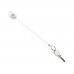 Roller clip sleutelhanger gemaakt van RCS gerecycled plastic, wit