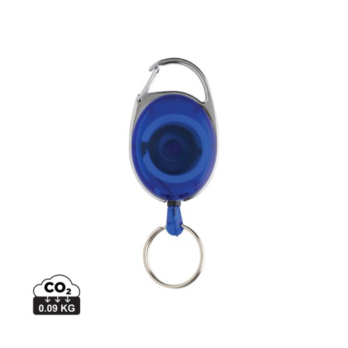 Roller-Clip-Schlüsselanhänger aus RCS recyceltem ABS, blau Roller-Clip-Schlüsselanhänger aus RCS recyceltem ABS, blau