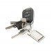 RSC sleutelhanger gerecycled zinc alloy met telefoon stand, zilver