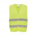 GRS recycled PET high-visibility safety vest, yellow