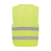 GRS recycled PET high-visibility safety vest, yellow