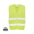 GRS recycled PET high-visibility safety vest, yellow