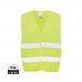GRS recycled PET high-visibility safety vest, yellow