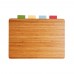 Cutting board with 4pcs hygienic boards, brown
