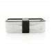 GRS recycled PP lunch box with spork, white