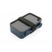 GRS recycled PP lunch box with spork, navy