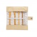 Reusable bamboo travel cutlery set, white