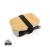 Stainless Steel Lunchbox mit Bambus-Deckel und Göffel, silber