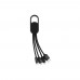4-in-1 cable with carabiner clip, black