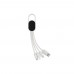 4-in-1 Kabel mit Karabiner-Clip, weiß 4-in-1 Kabel mit Karabiner-Clip, weiß