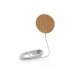 10W bamboo magnetic wireless charger, brown