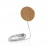10W bamboo magnetic wireless charger, brown
