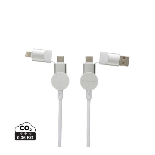 Oakland RCS rKunststoff 1.2m 6-in-1 Fast-Charging 45W Kabel, weiß Oakland RCS rKunststoff 1.2m 6-in-1 Fast-Charging 45W Kabel, weiß