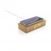 Wecker mit 5W Wireless Charger aus Bambus, braun Wecker mit 5W Wireless Charger aus Bambus, braun