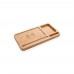 Bamboo desk organiser 5W wireless charger, brown