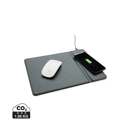 Muismat met 5W draadloze oplader, zwart