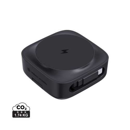 Urban Vitamin Goleta 2-in-1 15W Magnetic Wireless Charger, schwarz Urban Vitamin Goleta 2-in-1 15W Magnetic Wireless Charger, schwarz