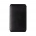 5.000 mAh zakformaat powerbank met geïntegreerde kabels, zwart