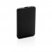5.000 mAh zakformaat powerbank met geïntegreerde kabels, zwart
