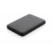 5.000 mAh zakformaat powerbank met geïntegreerde kabels, zwart