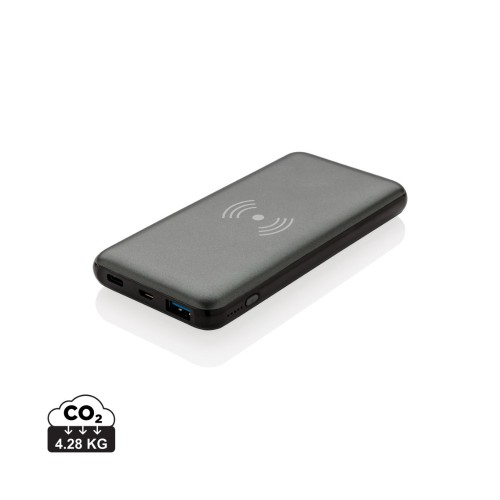 10.000 mAh Fast Charging 10W Wireless Powerbank with PD, grey
