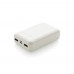 RCS standard recycled plastic 10.000 mAh powerbank, white