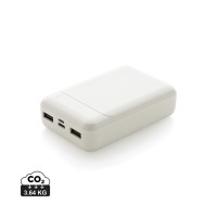 RCS standaard recycled plastic 10.000 mAh powerbank, wit