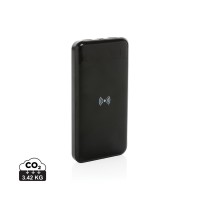 RCS standard recycled plastic wireless powerbank, black