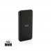 RCS standard recycled plastic wireless powerbank, black