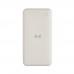 RCS standaard recycled plastic wireless powerbank, wit