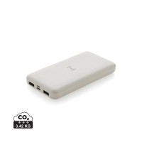 RCS standard recycled plastic wireless powerbank, white