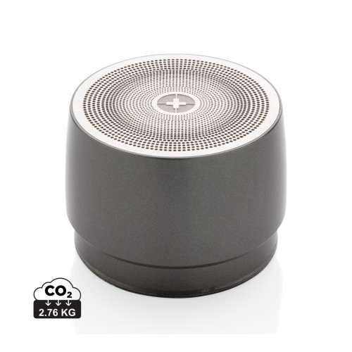 Swiss Peak 5W draadloze bass speaker. grijs, grijs