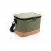 Duo tone koeltas met kurkdetail, groen