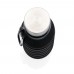 Leakproof collapsible silicone bottle with lid, black