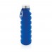 Auslaufgeschützte faltbare Silikonflasche, blau