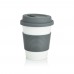 ECO PLA Kaffeebecher. grau, weiß