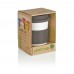 ECO PLA Kaffeebecher. grau, weiß