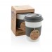 ECO PLA Kaffeebecher. grau, weiß