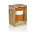 ECO PLA Kaffeebecher. orange, weiß ECO PLA Kaffeebecher. orange, weiß