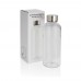 Auslaufsichere Trinkflasche mit Metalldeckel, transparent Auslaufsichere Trinkflasche mit Metalldeckel, transparent