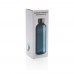 Auslaufsichere Trinkflasche mit Metalldeckel, blau Auslaufsichere Trinkflasche mit Metalldeckel, blau