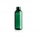 Leakproof water bottle with metallic lid, green