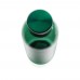Leakproof water bottle with metallic lid, green
